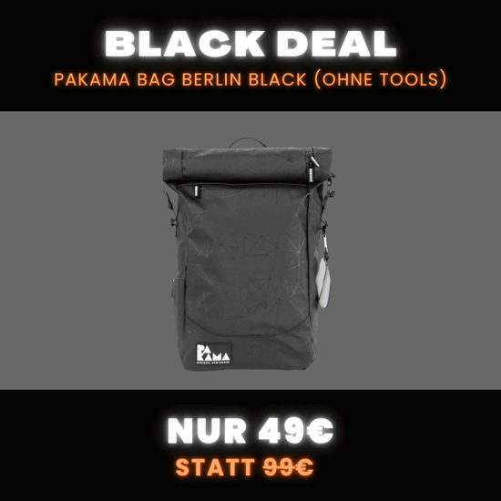 Fitnessrucksack (ohne Tools/Premium App Zugang) BERLIN Black PAKAMA athletics