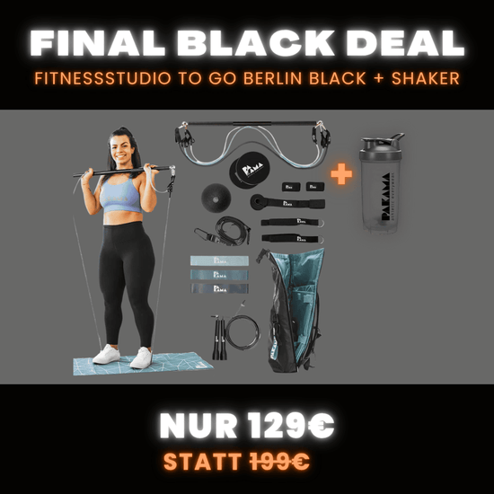 Fitnessstudio to Go (inkl. App) + gratis SHAKER BERLIN Black PAKAMA athletics