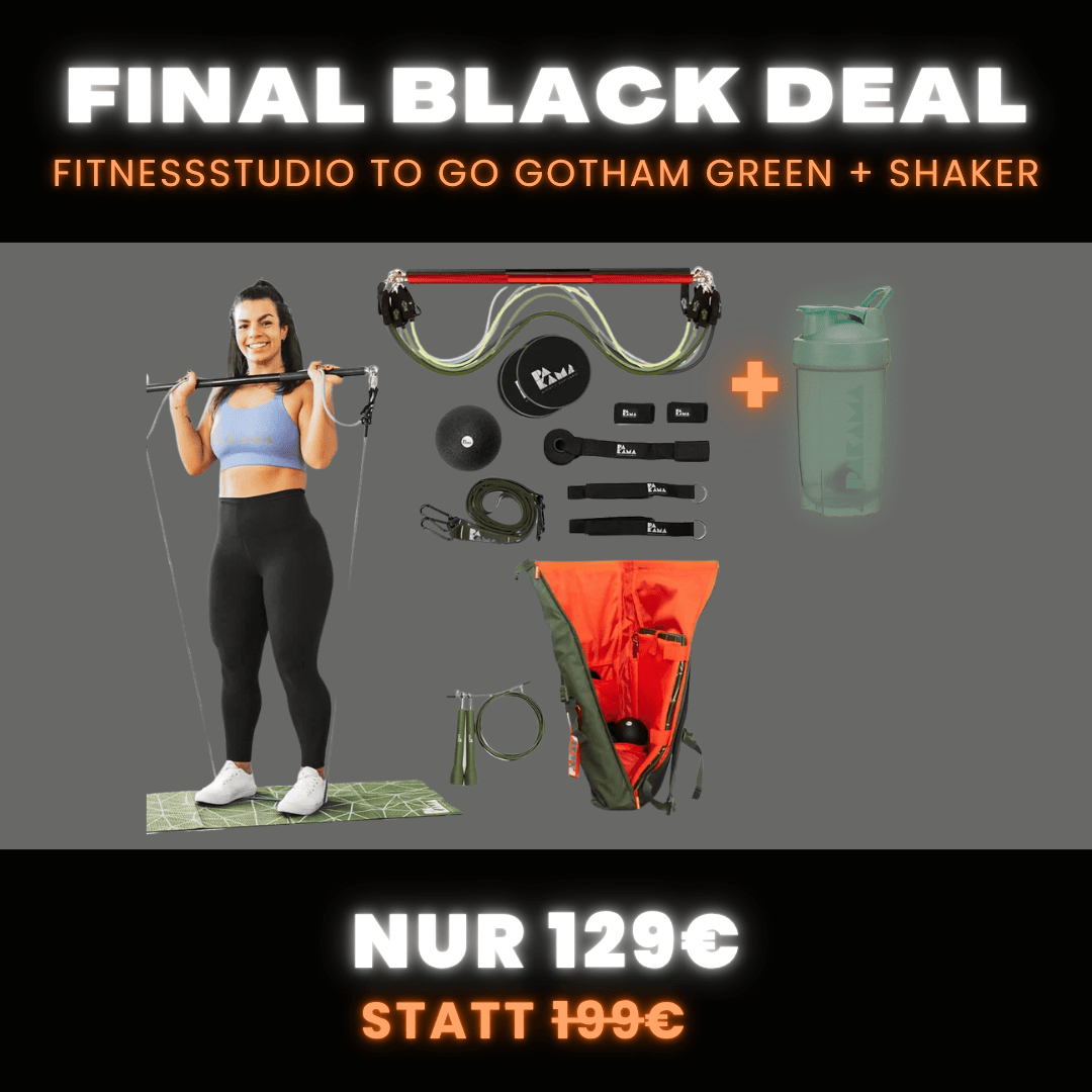 Fitnessstudio to Go (inkl. App) + gratis SHAKER GOTHAM Green PAKAMA athletics