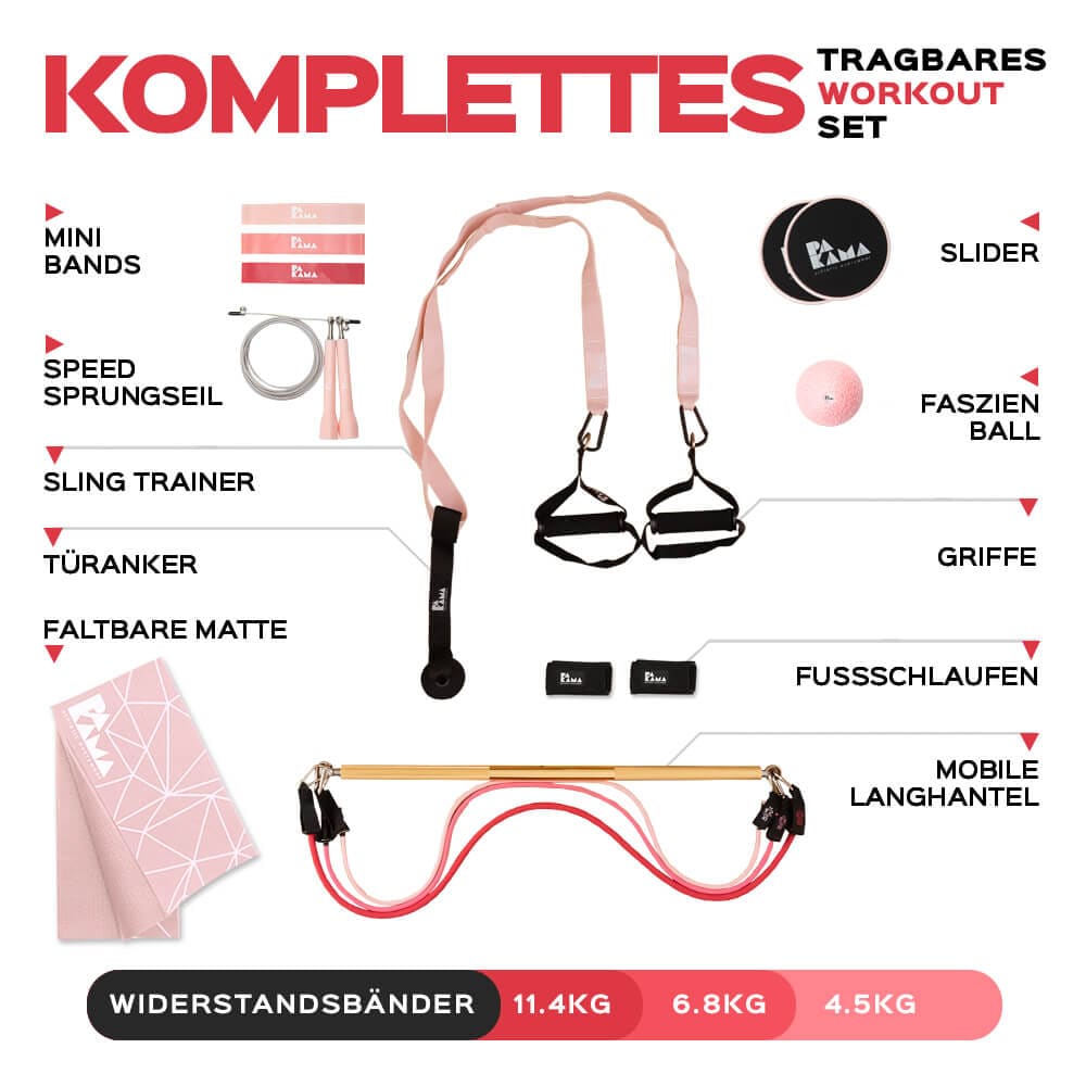 PAKAMA Starter Tools Set Fitnessstudio to Go (inkl. App) PAKAMA athletics