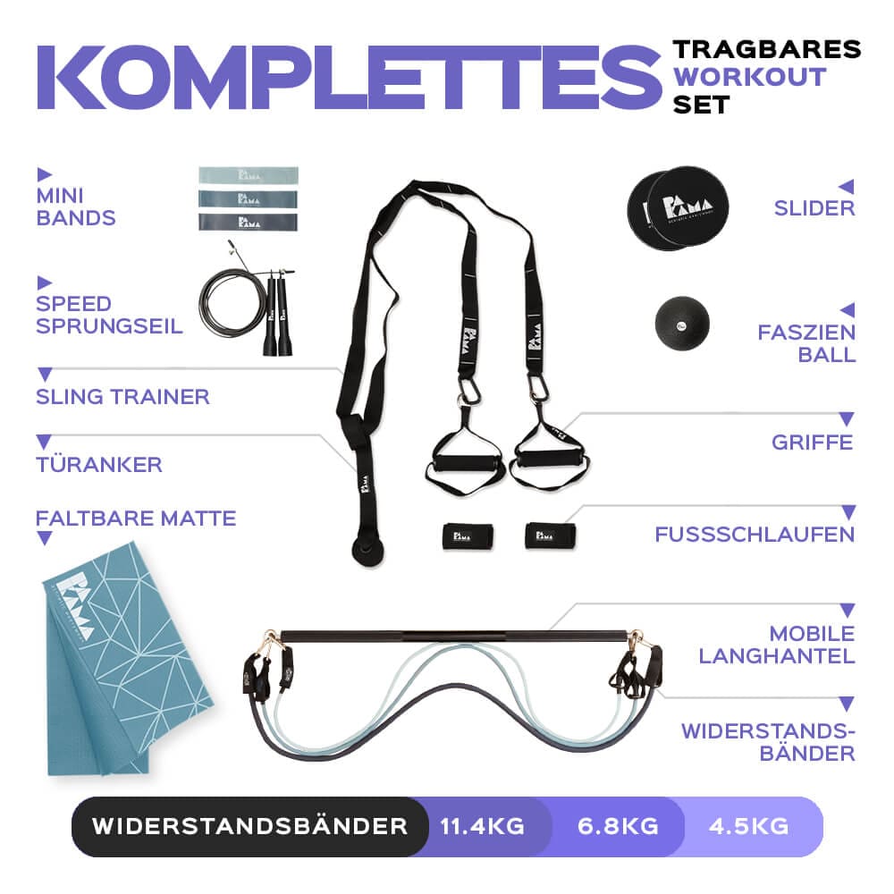 PAKAMA Travel Fitnessstudio to Go (inkl. App) PAKAMA athletics