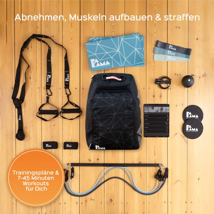 PAKAMA Reise Rucksack Fitnessstudio to Go Travel schwarz