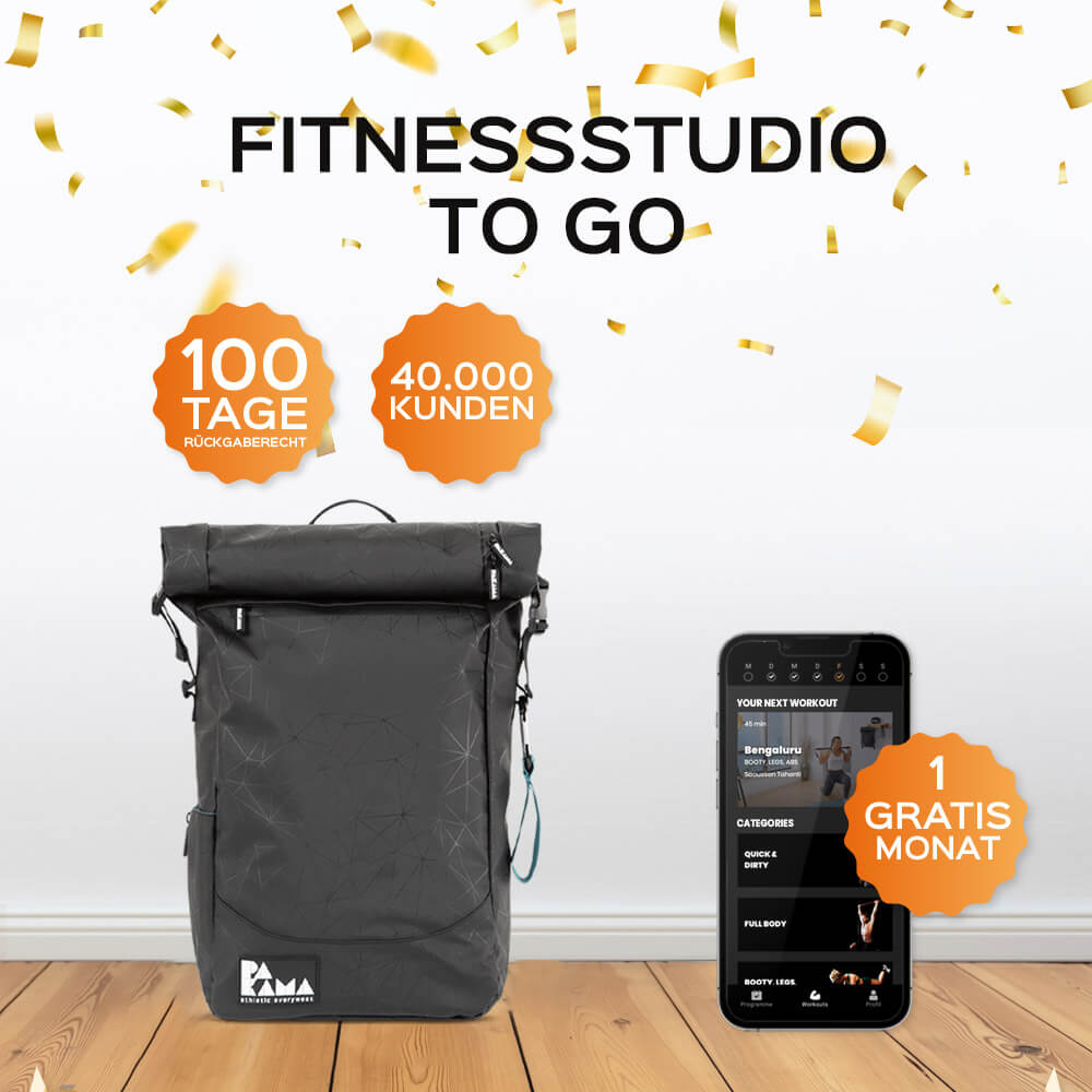 PAKAMA Fitnessstudio to Go Rucksack (inkl. App)