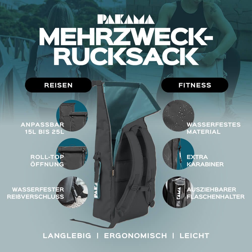 PAKAMA Fitnessstudio to Go Rucksack (inkl. App)