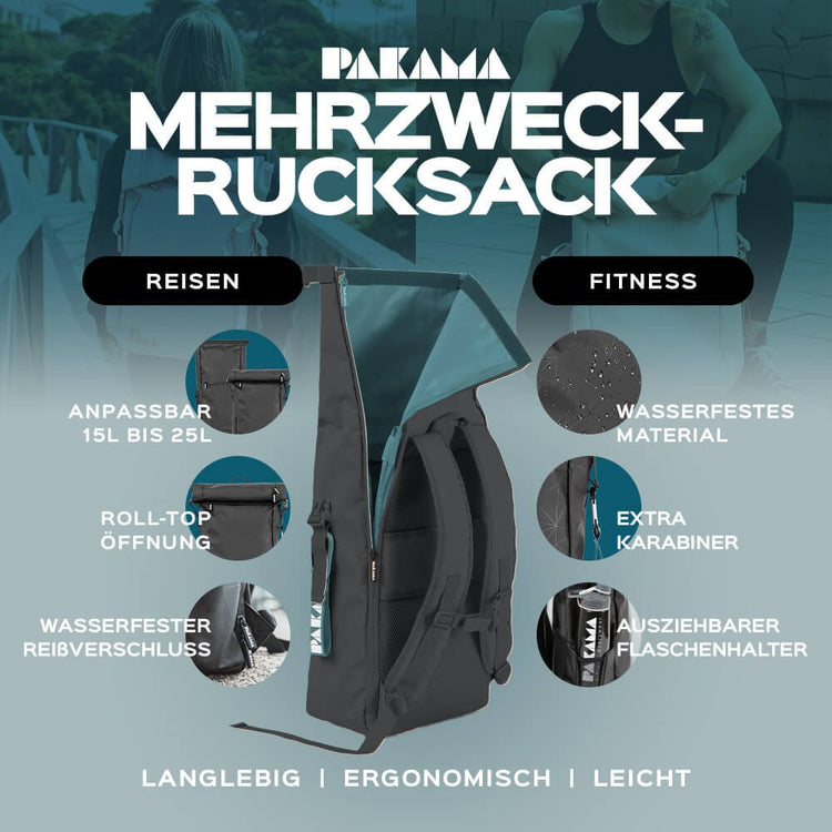 PAKAMA Fitnessstudio to Go Rucksack (inkl. App)