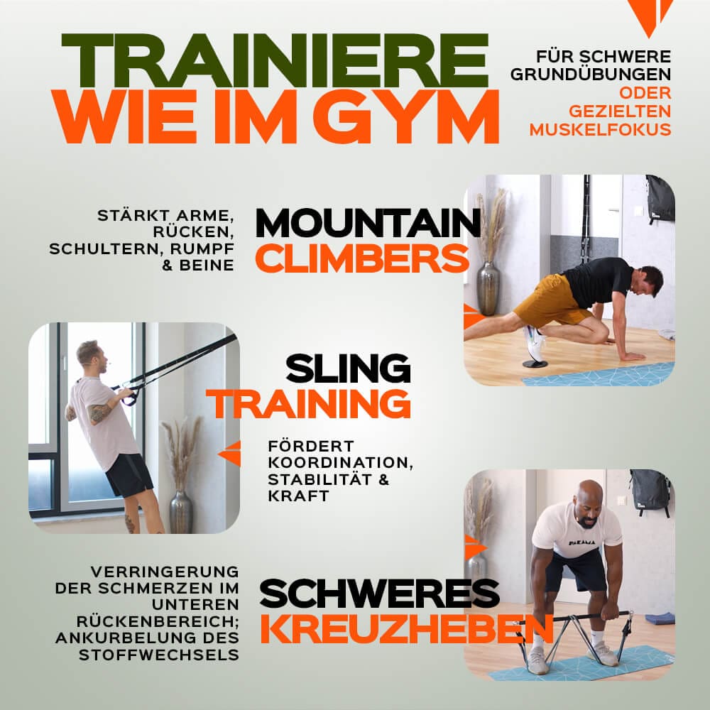 PAKAMA Fitnessstudio to Go Rucksack (inkl. App)